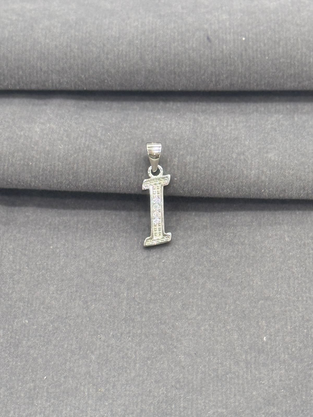 92.5 Elegant Silver Alphabet “I” Pendant